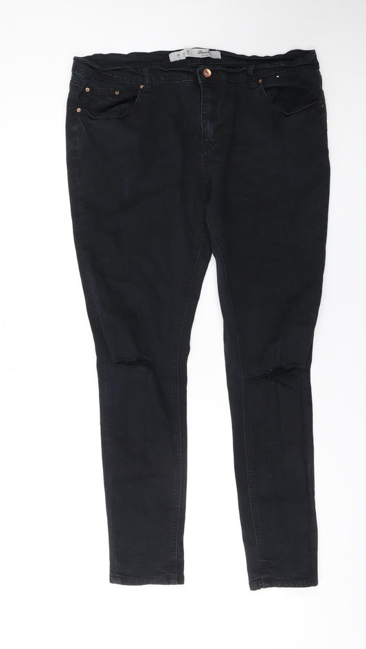 Denim Co. Women's Black Size 20 Skinny Jeans with Stretch