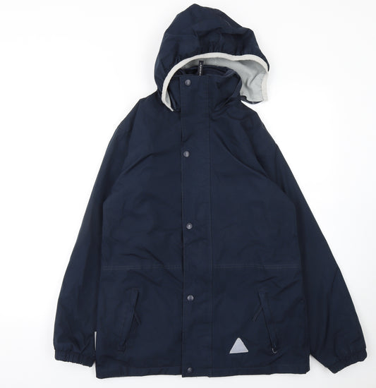 Result Boys Blue Waterproof Hooded Rain Coat 13-14 Years