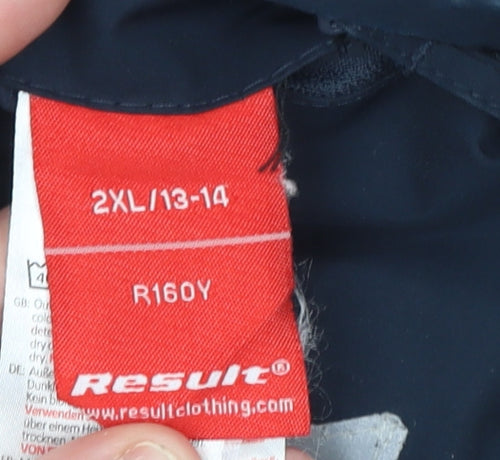 Result Boys Blue Waterproof Hooded Rain Coat 13-14 Years