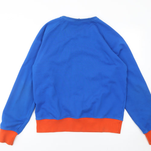 Champion Men's Blue Pullover Sweatshirt L Crew Neck Cotton
