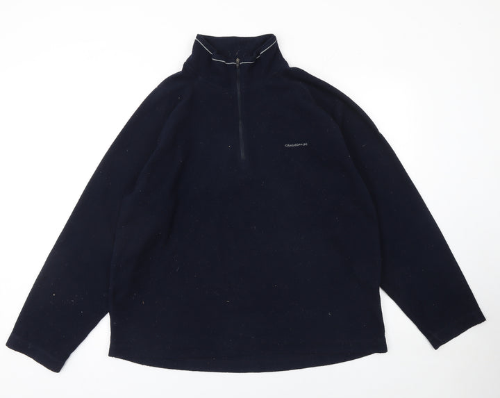 Craghoppers Men's Blue Fleece 1/2 Zip Pullover Sweatshirt XL