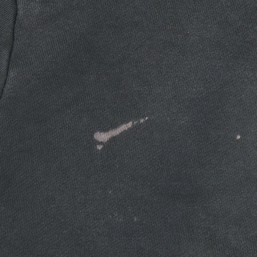 AllSaints Men's Black Pullover Hoodie Large Logo Cotton