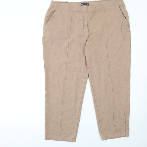 Marks and Spencer Women’s Beige Size 20 Jersey Trousers