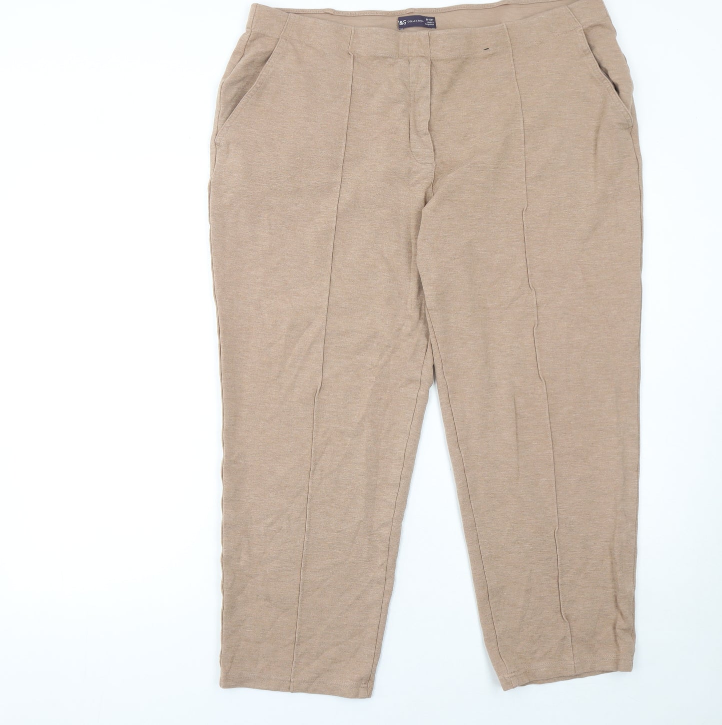 Marks and Spencer Women’s Beige Size 20 Jersey Trousers