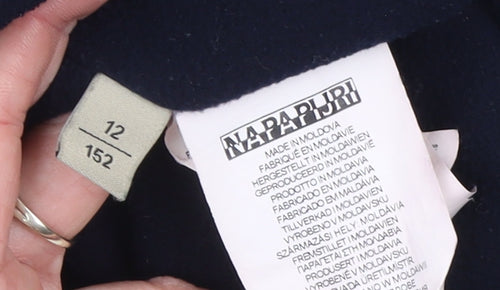 Napapijri Boys Green Camouflage Hooded Anorak Jacket 12 Years