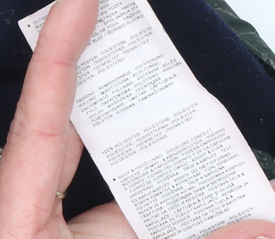 Napapijri Boys Green Camouflage Hooded Anorak Jacket 12 Years