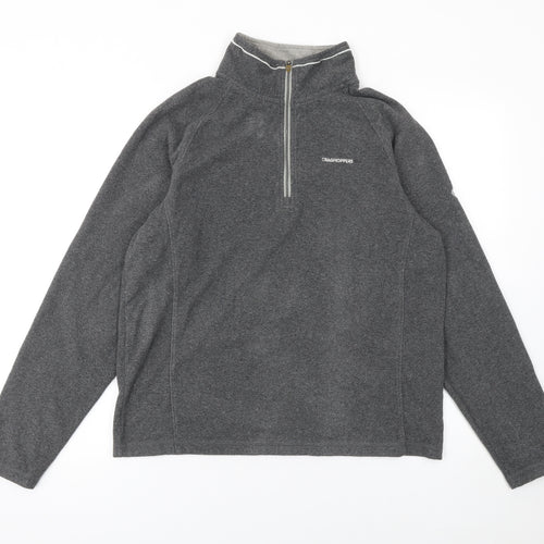 Craghoppers Men's Grey Fleece 1/4 Zip Pullover Sweatshirt L