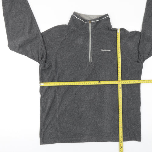Craghoppers Men's Grey Fleece 1/4 Zip Pullover Sweatshirt L