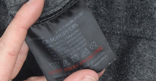 Craghoppers Men's Grey Fleece 1/4 Zip Pullover Sweatshirt L