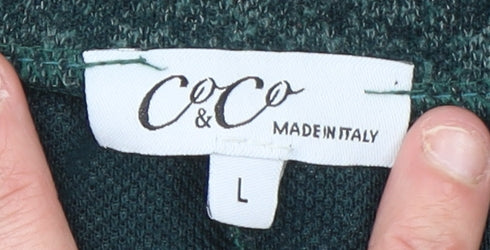 Co&Co Women’s Green V-Neck Long Sleeve Knit Jumper L
