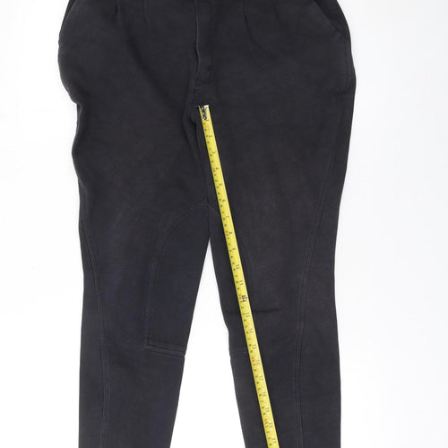 Rhinegold Mens Black Large Riding Trousers Stretch Cotton Blend