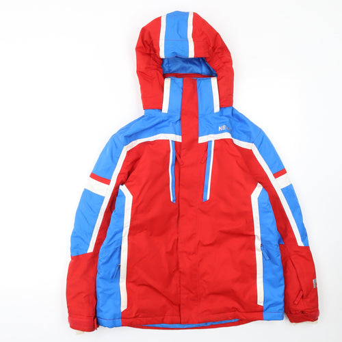 Nevica Boys Red Blue White Ski Jacket 11-12 Years Waterproof Winter Coat