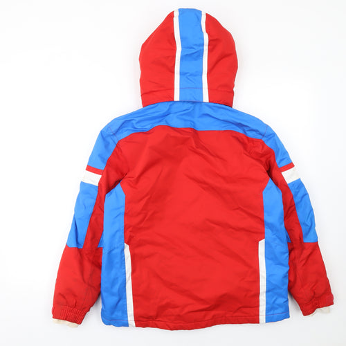 Nevica Boys Red Blue White Ski Jacket 11-12 Years Waterproof Winter Coat