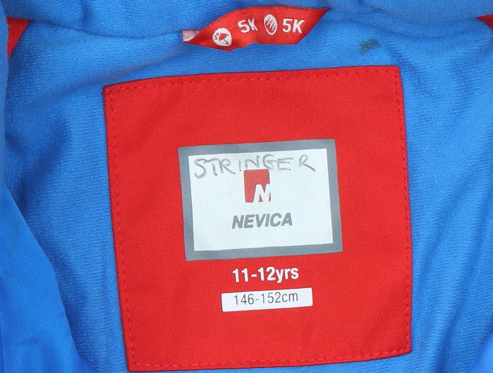 Nevica Boys Red Blue White Ski Jacket 11-12 Years Waterproof Winter Coat