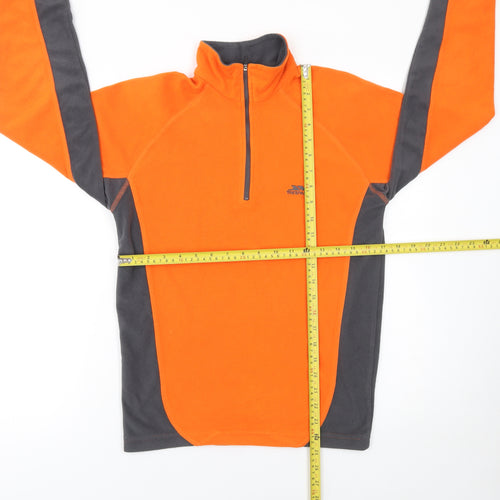 Trespass Men's Orange XS 1/4 Zip Fleece Pullover Sweatshirt