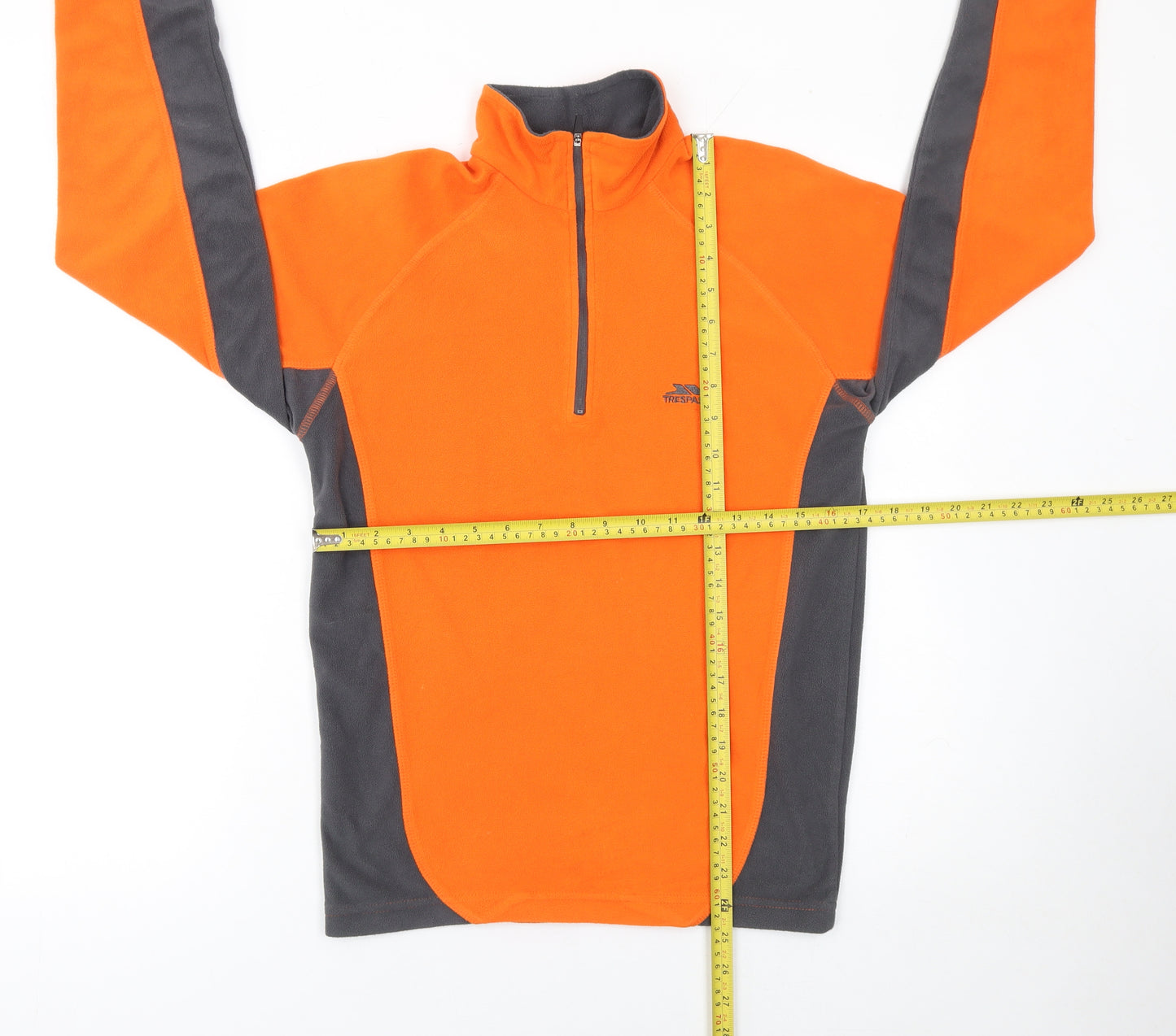 Trespass Men's Orange XS 1/4 Zip Fleece Pullover Sweatshirt