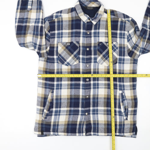 Regatta Great Outdoors Men's Blue Checked Long Sleeve Cotton Shirt L