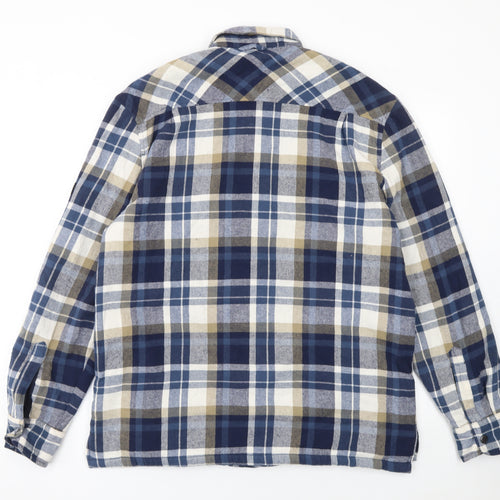 Regatta Great Outdoors Men's Blue Checked Long Sleeve Cotton Shirt L