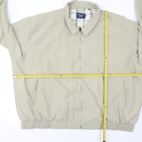 Premier Man Beige 4XL Men's Basic Full Zip Lined Casual Jacket
