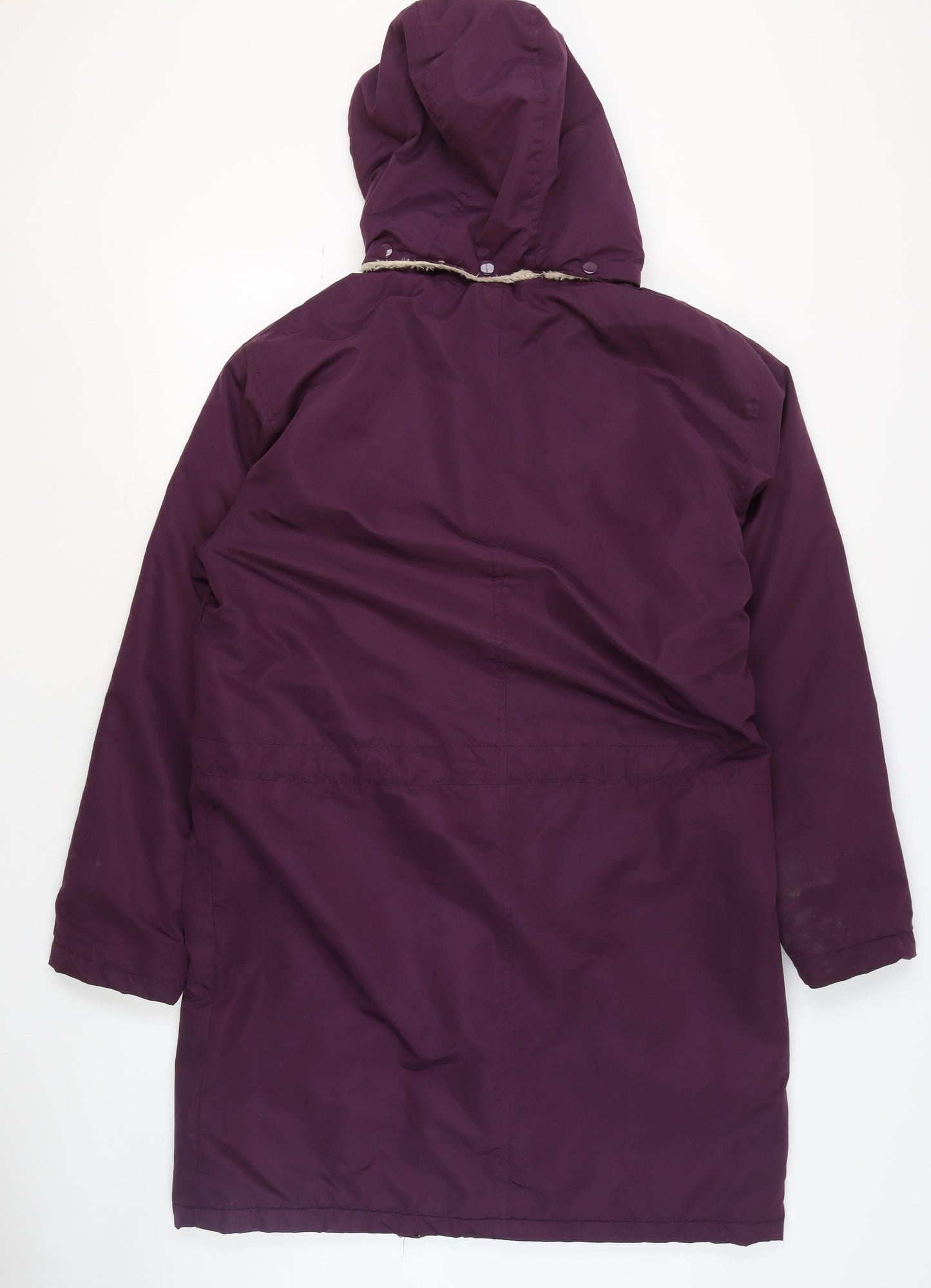Cotton Traders Men's Purple Parka Coat M Hooded Lined Winter Jacket