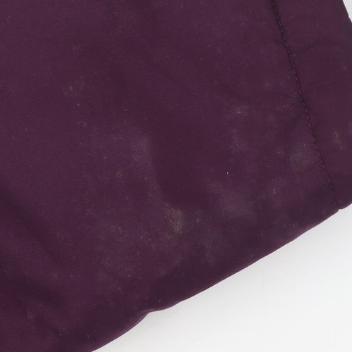 Cotton Traders Men's Purple Parka Coat M Hooded Lined Winter Jacket