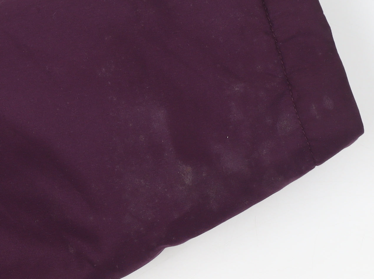 Cotton Traders Men's Purple Parka Coat M Hooded Lined Winter Jacket