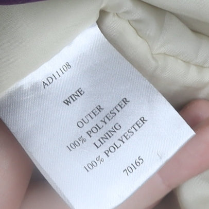 Cotton Traders Men's Purple Parka Coat M Hooded Lined Winter Jacket