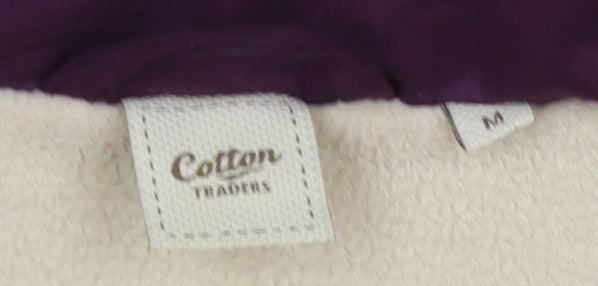 Cotton Traders Men's Purple Parka Coat M Hooded Lined Winter Jacket