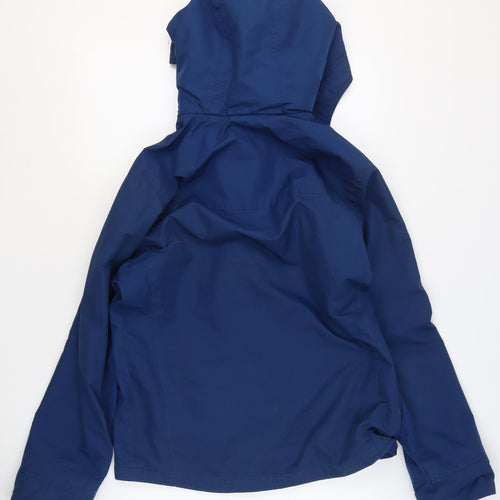 Hollister Men's Blue L All-Weather Hooded Waterproof Jacket