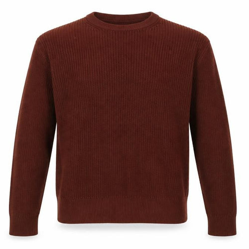 AllSaints Men’s Brown Cotton Crew Neck Chunky Knit Jumper Medium