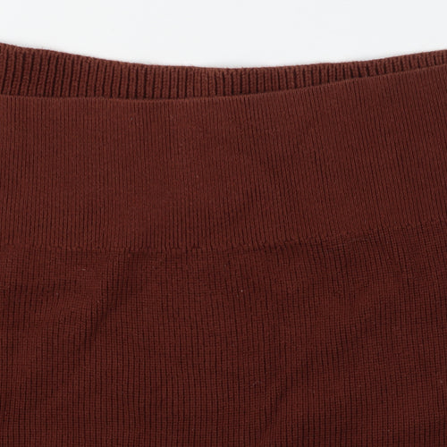 AllSaints Men’s Brown Cotton Crew Neck Chunky Knit Jumper Medium