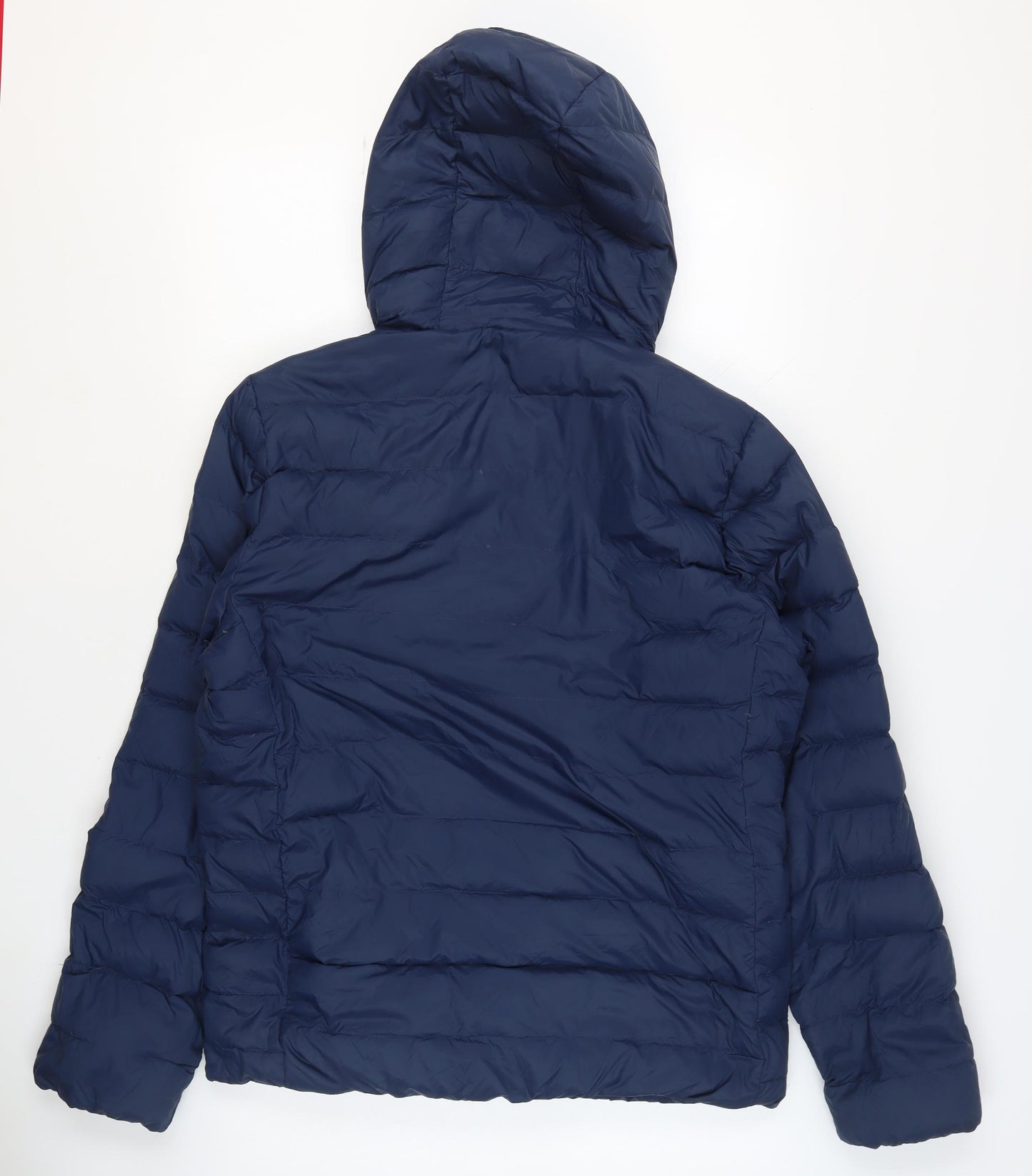 Hollister Mens Blue Hooded Down Puffer Jacket L Winter Warm