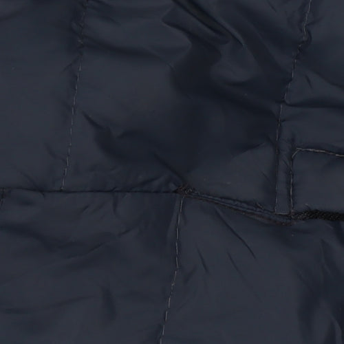 Hollister Mens Blue Hooded Down Puffer Jacket L Winter Warm