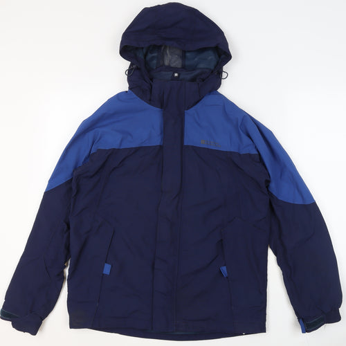 Mountain Warehouse Mens Blue XS Waterproof Hooded Parka Jacket