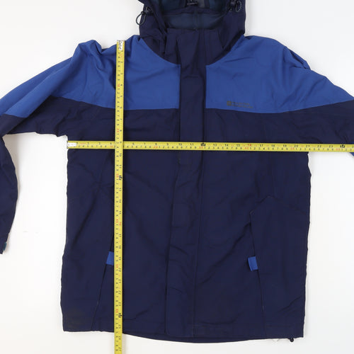 Mountain Warehouse Mens Blue XS Waterproof Hooded Parka Jacket