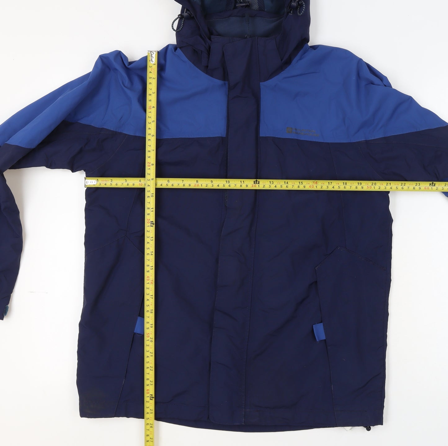 Mountain Warehouse Mens Blue XS Waterproof Hooded Parka Jacket