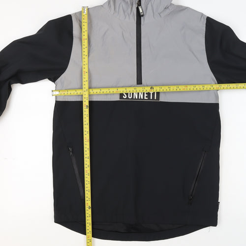 Sonneti Boys Grey Black 12-13 Years Anorak Hooded Jacket