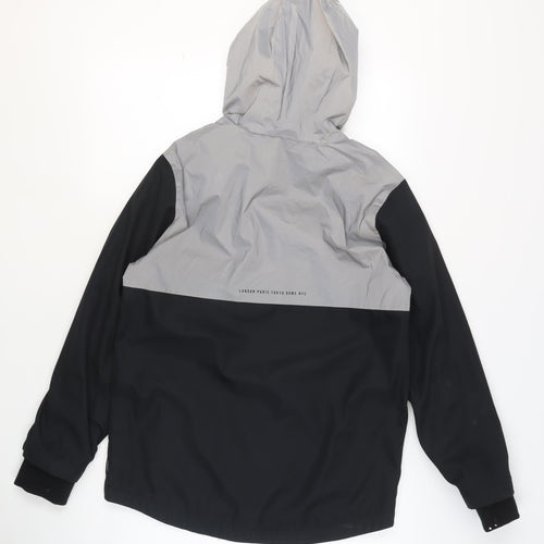 Sonneti Boys Grey Black 12-13 Years Anorak Hooded Jacket