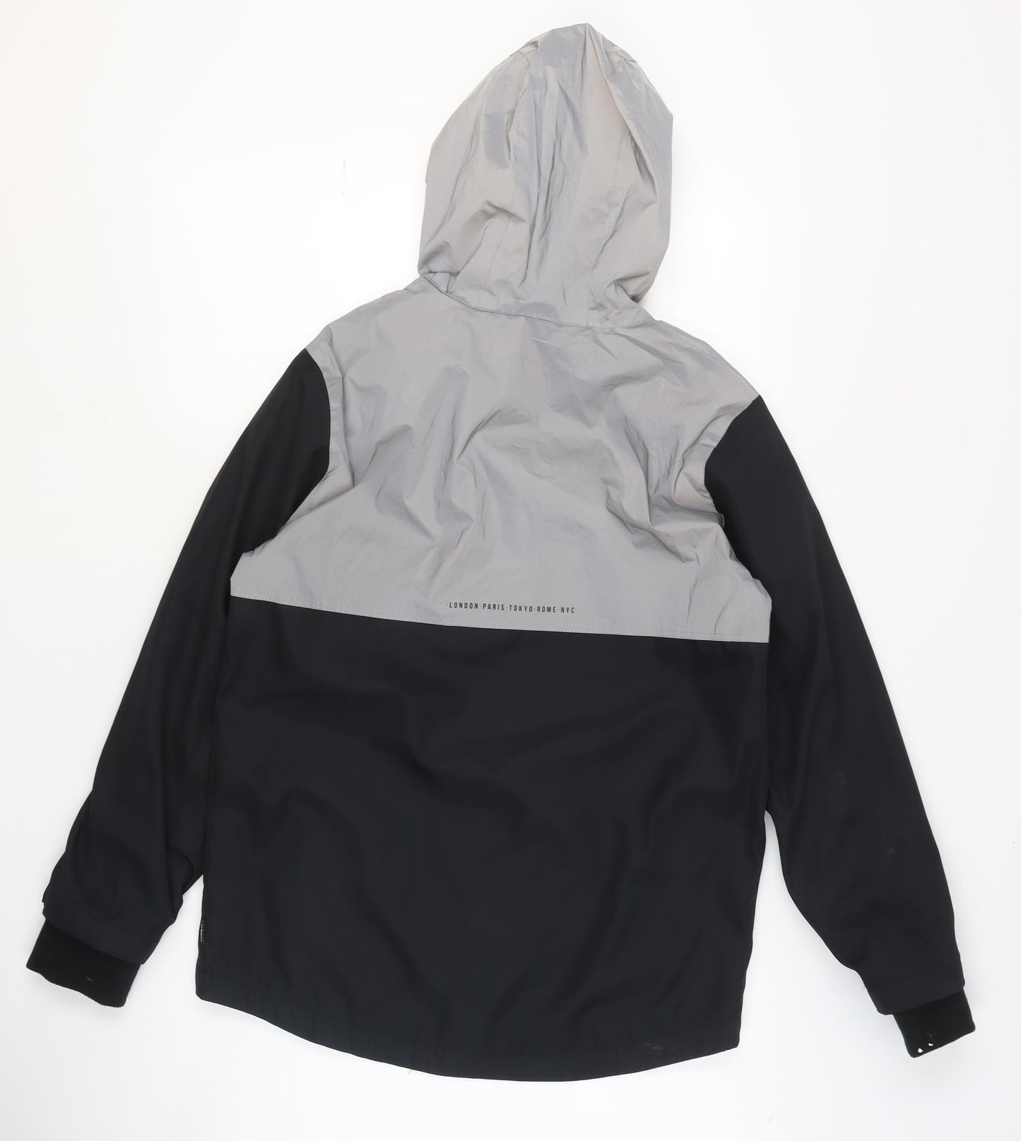 Sonneti Boys Grey Black 12-13 Years Anorak Hooded Jacket