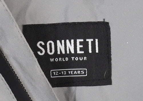 Sonneti Boys Grey Black 12-13 Years Anorak Hooded Jacket