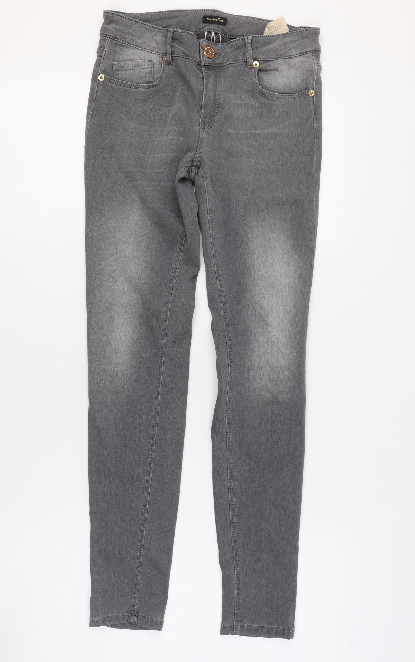 Massimo Dutti Men’s Grey Skinny Fit Denim Jeans Size 28