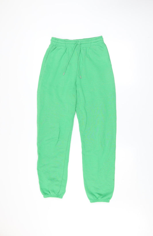 Uniqlo Womens Green XS Cotton Jogger Sweatpants Tapered Fit