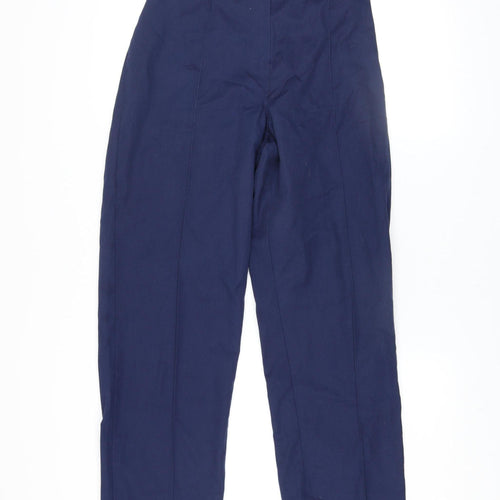 Simon Jersey Womens Blue Workwear Trousers Size 12 Elastic Waist