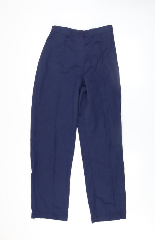 Simon Jersey Womens Blue Workwear Trousers Size 12 Elastic Waist