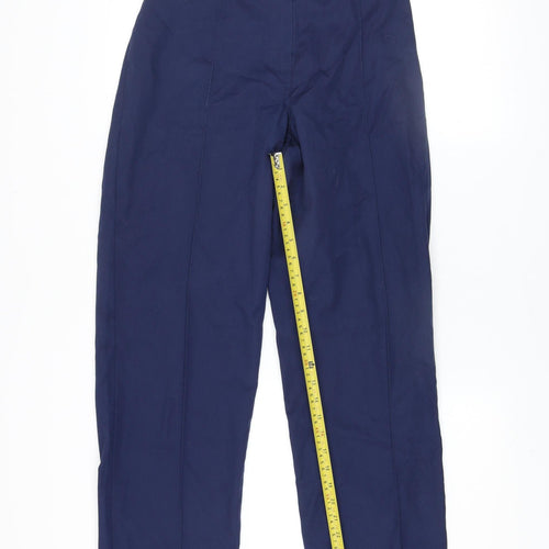 Simon Jersey Womens Blue Workwear Trousers Size 12 Elastic Waist