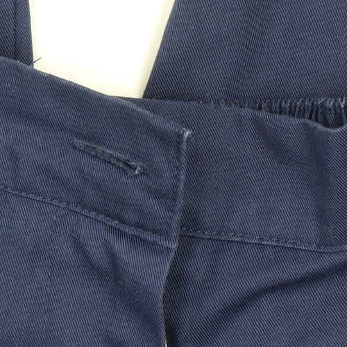 Simon Jersey Womens Blue Workwear Trousers Size 12 Elastic Waist