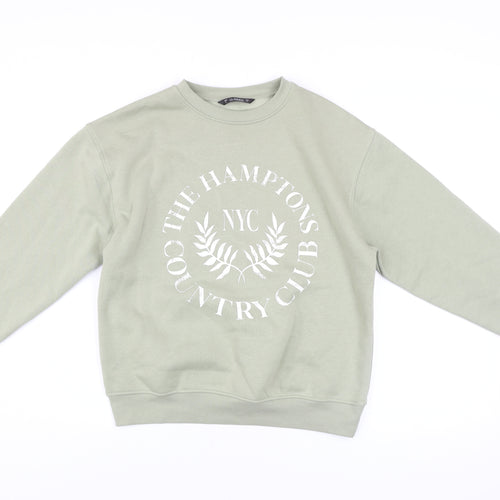 Dunnes Stores Womens Light Green Pullover Sweatshirt Small Crew Neck