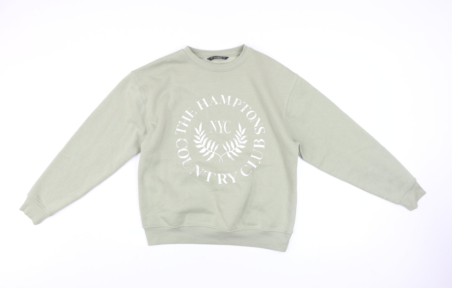 Dunnes Stores Womens Light Green Pullover Sweatshirt Small Crew Neck