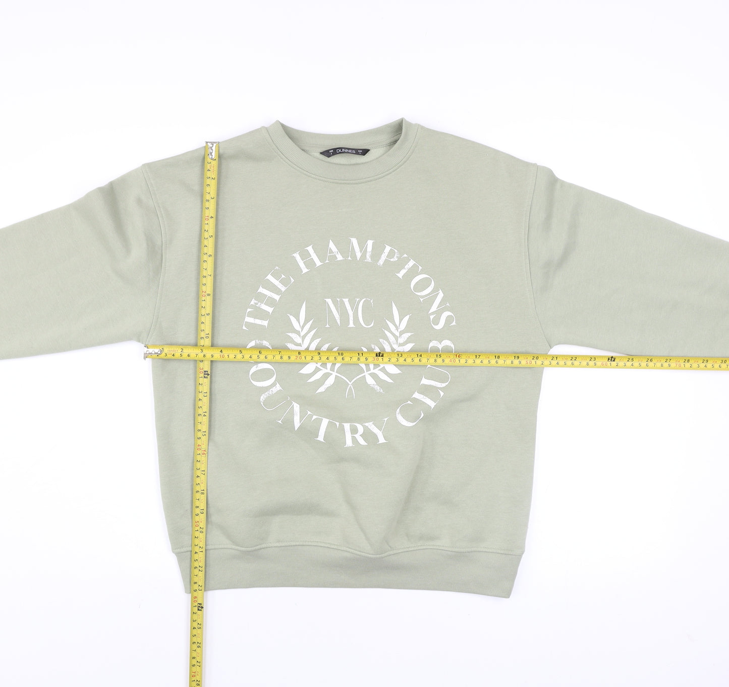 Dunnes Stores Womens Light Green Pullover Sweatshirt Small Crew Neck
