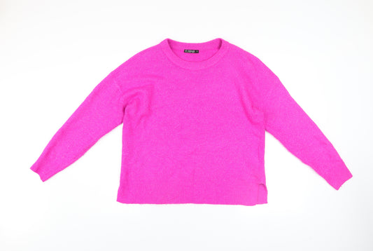 Dunnes Stores Women’s Pink Crew Neck Knit Pullover Jumper Size M